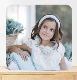 Caja de Madera Imán Ovalada Comunión