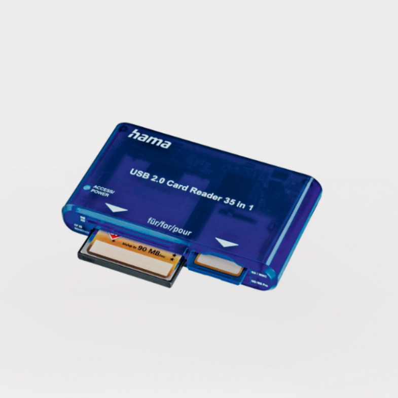 Lector Tarjetas USB 2.0 "35 en 1", azul