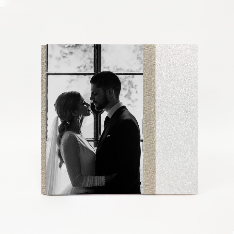 Álbum 2 piezas tapa combinada con foto horizontal o vertical colección boda