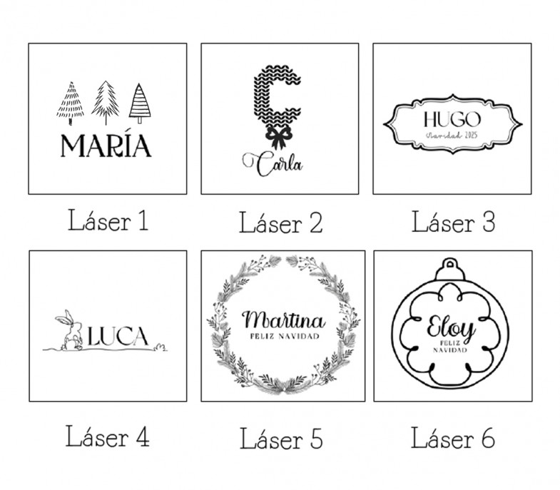 Pack Jengibre Chapa Laser o Foto 3 piezas 20x20