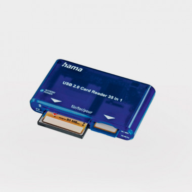 Lector Tarjetas USB 2.0 "35 en 1", azul