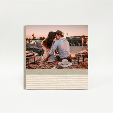 Álbum 3 piezas tapa combinada con foto horizontal o vertical colección boda