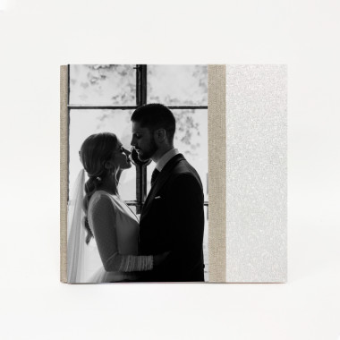 Álbum 2 piezas tapa combinada con foto horizontal o vertical colección boda