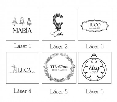 Pack Jengibre Chapa Laser o Foto 3 piezas 20x20